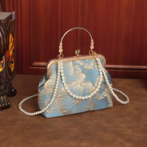 Pearl Handle Clutch Bag