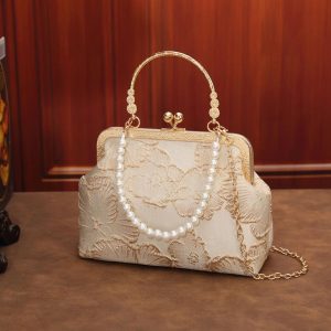Pearl Handle Clutch Bag