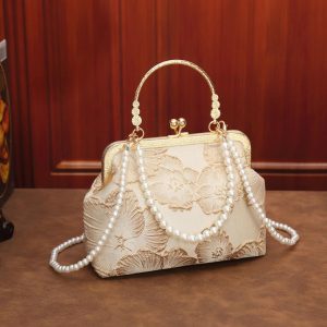 Pearl Handle Clutch Bag